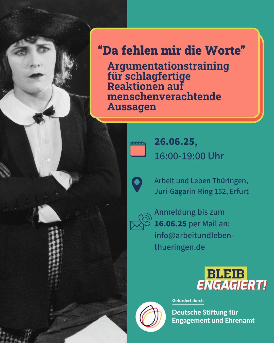 Workshop: „Da fehlen mir die Worte“ – Argumentationstraining für Zivilcourage